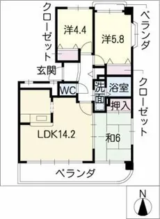 涼仙館【2階】の間取り