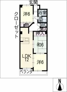 第3レオン光園【3階】の間取り