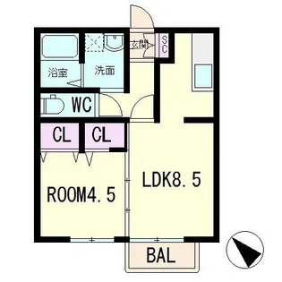セジュールセガワ【2階】の間取り