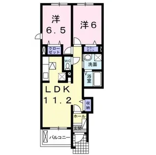 クリア (北棟)【1階】の間取り