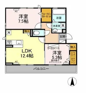 ルミエール【302号室】の間取り