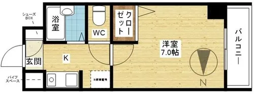 ノルデンハイム相川【9階】の間取り