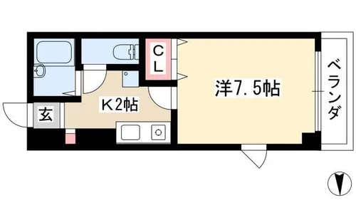 AZUR TORII【4階】の間取り