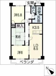 サントヴィラージュ【2階】の間取り