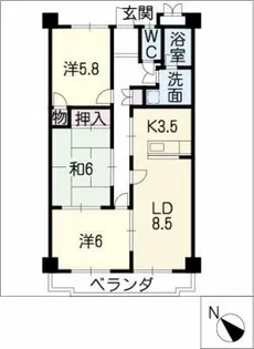 サントヴィラージュ【2階】の間取り