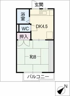 ジュネス竜美台【2階】の間取り