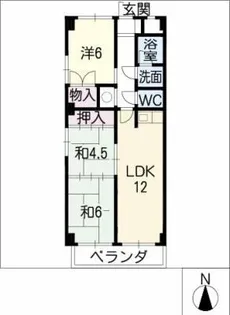 グランドシャトー第2藤栄【2階】の間取り