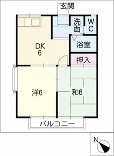 シルクハイツ【1階】の間取り