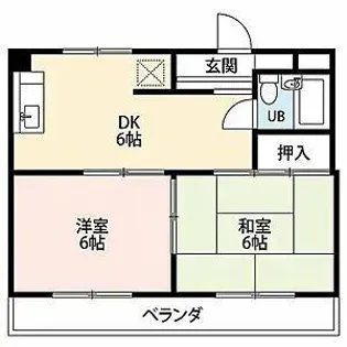 岩津マンション【205号室】の間取り