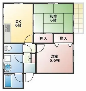 メゾンナカニシ【2階】の間取り