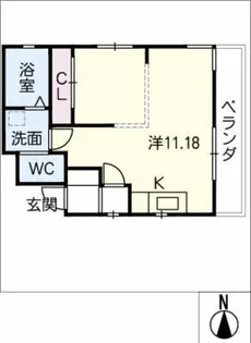 プランベイム幅下 North【3階】の間取り