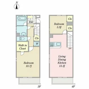 プロシード穂波町【3階】の間取り
