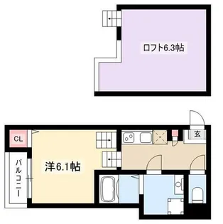 シトラスジュノス【105号室】の間取り