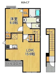 ヴィラ クリアネス【2階】の間取り