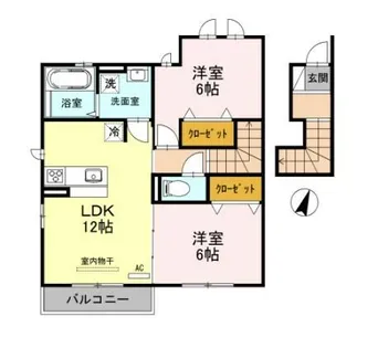 シェルメゾン【2階】の間取り