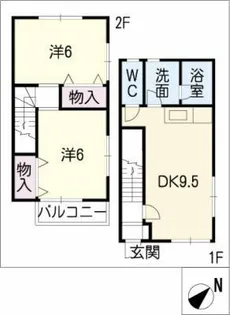愛知県豊橋市神野新田町字イノ割【タウンハウス】の間取り