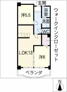 2LDKの間取り画像