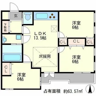 グリーンヒル下鴨本通【2階】の間取り