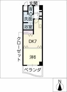 名駅・ドットマンション【11階】の間取り