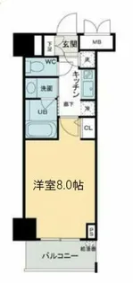 QCフラット北堀江【10階】の間取り