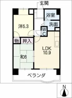コスモⅡ【5階】の間取り