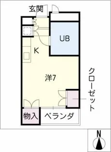 ドエル杁中【4階】の間取り