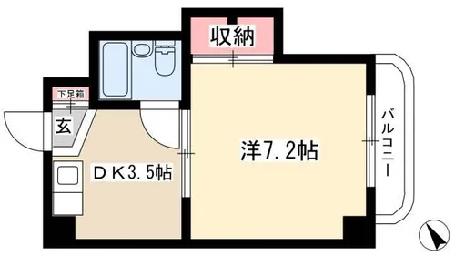 カーサタカミ覚王山【3B号室】の間取り