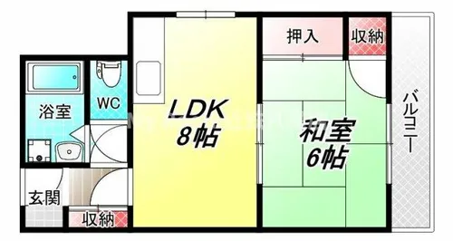東本町マンション【3階】の間取り