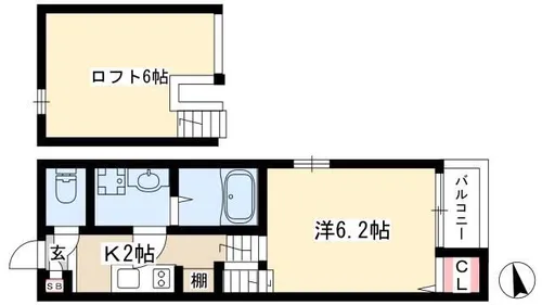 ハーモニーテラス十番【2階】の間取り