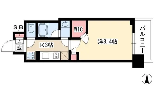 ブランシエスタ泉【9階】の間取り