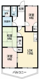 ポプラ通り竜美【301号室】の間取り