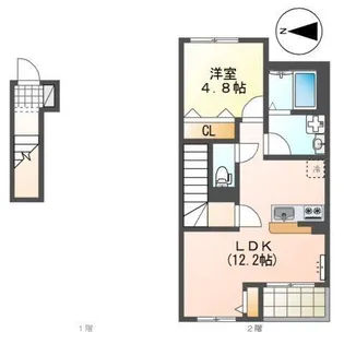 ラ・プレールI【2階】の間取り