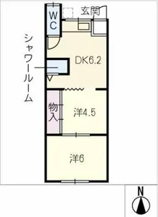 コーポアドヴァンス 西棟【1階】の間取り