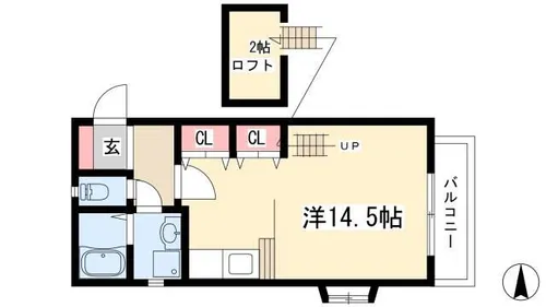 サニーフラット瑞穂【1階】の間取り