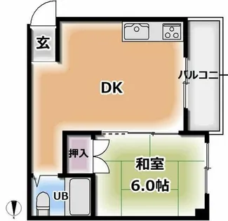 大久保大喜マンション【4階】の間取り