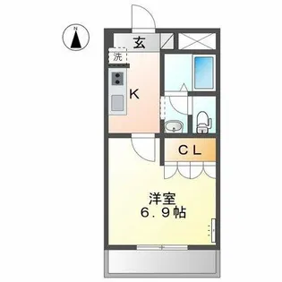 ベェルウェル【2階】の間取り
