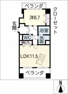 メゾンブラン【4階】の間取り