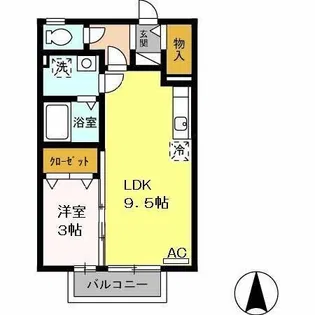 Elle Sophia A棟【207号室】の間取り