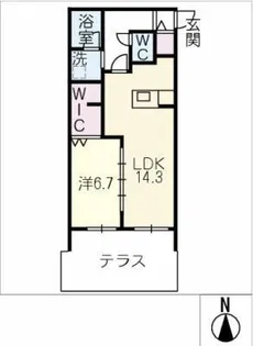 Wan’s Terrace【1階】の間取り
