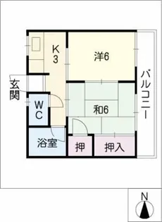 シティハイムいずみ【2階】の間取り