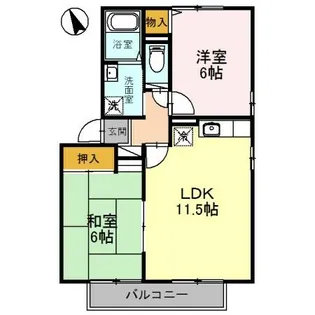 エクレール遠野【1階】の間取り