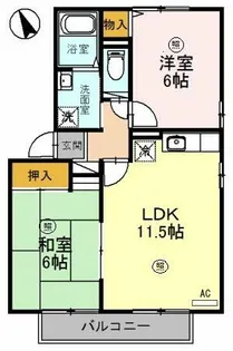 エクレール遠野【2階】の間取り