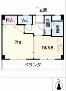 ヒルズ雅【3階】の間取り