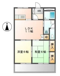 カーサーアスール【2階】の間取り