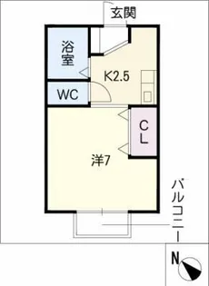 セジュール康霜【2階】の間取り