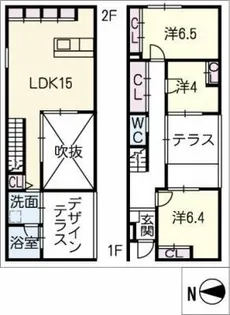 愛知県岡崎市竜美南4丁目【一戸建】の間取り