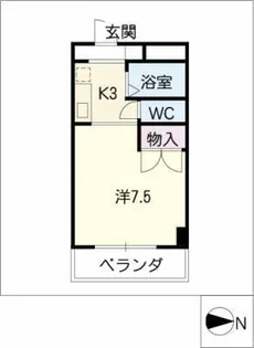 コットンハウス景雲橋【5階】の間取り
