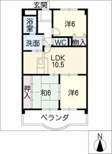 キャッスルビュー【3階】の間取り