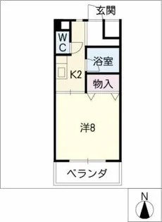 ドミール昭和【1階】の間取り