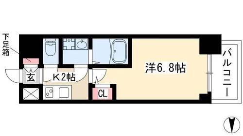 S-RESIDENCE鶴舞【12階】の間取り